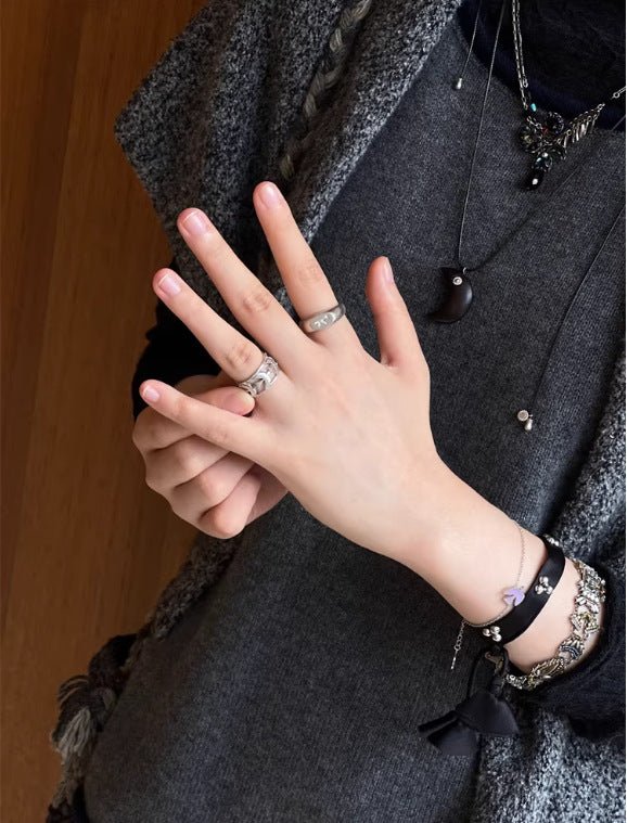 925 Sterling Silver Wide Multi Bird Open Ring - floysun