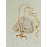Freshwater Pearl T‑Shape Balance Pendant Necklace
