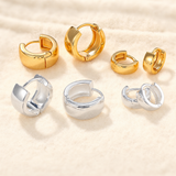 Classic High-Polish Sterling Silver Huggie Hoop Earrings