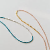 Mini Beaded Asymmetrical Blue Turquoise Bracelet