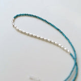 Mini Beaded Asymmetrical Blue Turquoise Bracelet