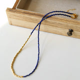 Mini Beaded Asymmetrical Lapis Lazuli Bracelet