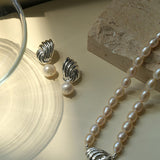 Baroque Pearl Stitching Black Spinel Freshwater Pearl Necklace
