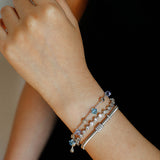 Italian Brushed Gold Bead & Swarovski Crystal Bracelet