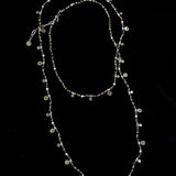 Hematite, Garnet & Freshwater Pearl Charm Long Necklace
