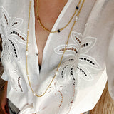 Bohemian Faceted Gold Bead Necklace – Colorful Gemstone or Pearl Style