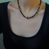 Celestial Black Agate & Tiger’s Eye Short Necklace