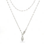 Teardrop Lariat Long Y Necklace - close-up detail 4 | Floysun