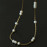 Starry Scattered Irregular Freshwater Pearl Collarbone Necklace