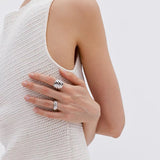 Twisted Braided Statement Ring - Wide