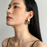 Vintage Ethnic Teardrop Beaded Tassel Earrings