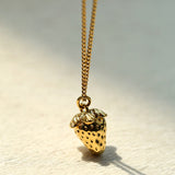Cute Bear Strawberry Necklace