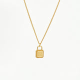 925 Sterling Silver Lock Alphabet Necklace