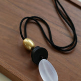 Abstract Geometric Long Pendant Necklace