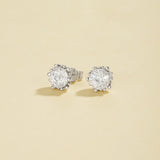 Shimmering Cubic Zirconia Stud Earrings
