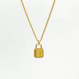 925 Sterling Silver Lock Alphabet Necklace