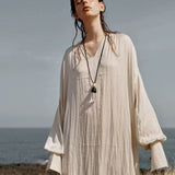 Abstract Geometric Long Pendant Necklace