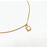 925 Sterling Silver Lock Alphabet Necklace