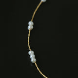 Starry Scattered Irregular Freshwater Pearl Collarbone Necklace