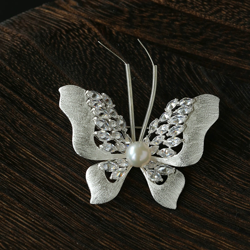 Luxury Pearl & Shell Brooch Collection | Vintage Floral, Butterfly & Gourd Pins