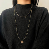 Colorful Mini Natural Stone Necklace | Bohemian Layering Style