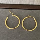Nordic Minimalist 925 Sterling Silver Hoop Earrings