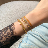 Boho Multi-Layer Woven Cord Beaded Bracelet
