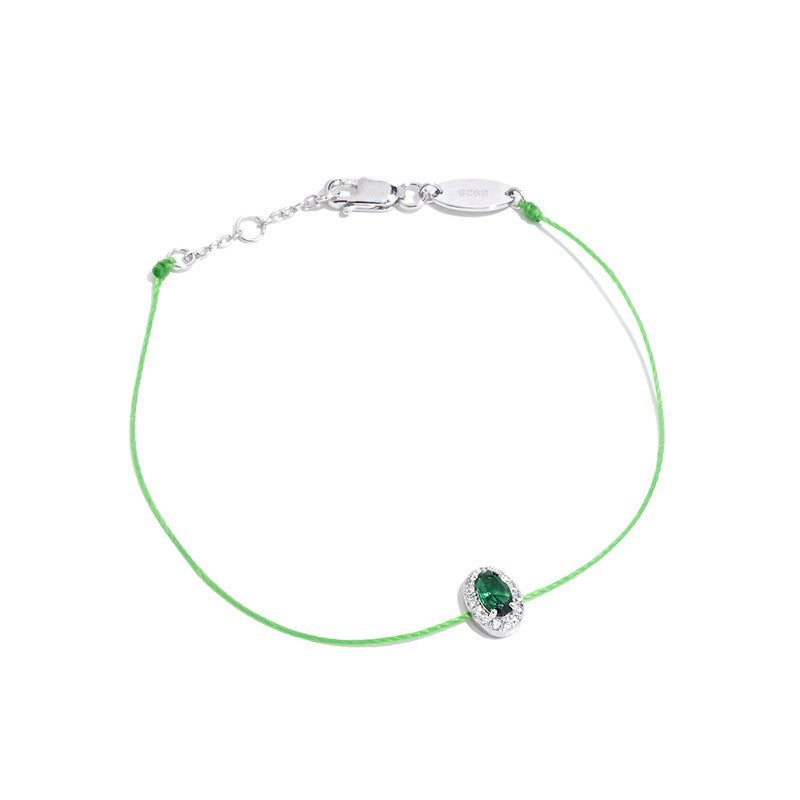 Colored Crystal Rope Bracelet