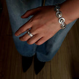 Sculptural Oval Dome Statement Band Ring