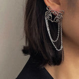 Tiger Chain Tassel Earrings