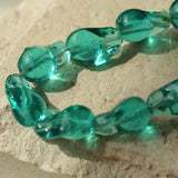 Green Glaze Baroque Spliced Pearl Necklace Earrings
