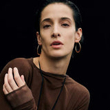 Twisted Oval 925 Silver Hoop Earrings