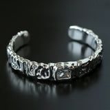 Ruched Lava Textured Open Cuff Bracelet