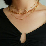 Effervescent Elegance: Singular Beaded Chain Necklace