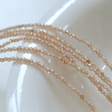 Mother-of-Pearl Initial Colorful Zircon Beaded Necklace