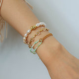 Designer Double Chain & Mixed Natural Stone Bracelets