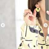 Japanese Minimalist Polished Heart Earrings