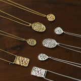 Vintage Floral Relief Geometric Cubic Zirconia Pendant Necklace