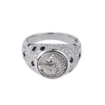 Pavé Lion Coin Statement Ring - detail view | Floysun