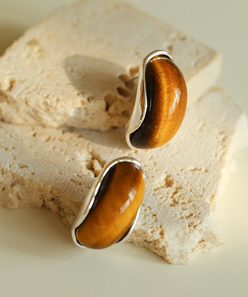 Classic Tiger’s Eye Stud Earrings