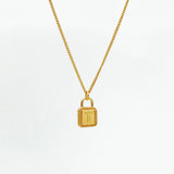 925 Sterling Silver Lock Alphabet Necklace