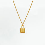 925 Sterling Silver Lock Alphabet Necklace
