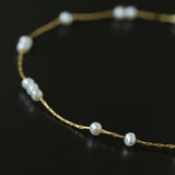 Starry Scattered Irregular Freshwater Pearl Collarbone Necklace
