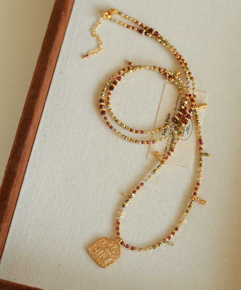 Colorful Mini Natural Stone Necklace | Bohemian Layering Style