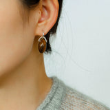Tiger’s Eye Bead Drop Earrings