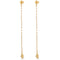 Teardrop Tassel Long Chain Drop Earrings - scale view | Floysun