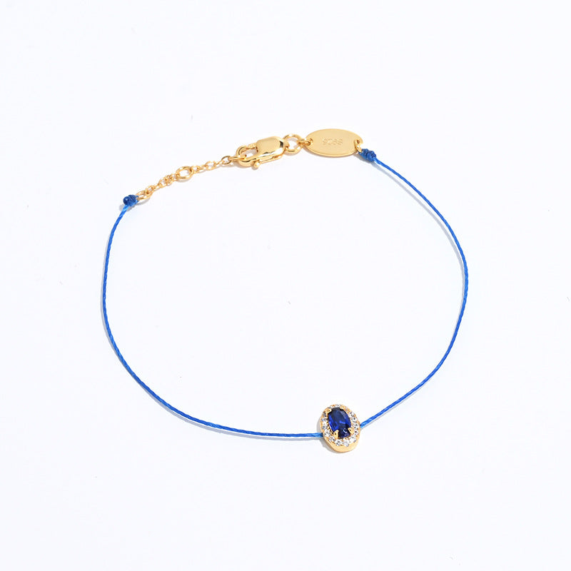 Colored Crystal Rope Bracelet