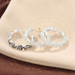 Sculpted Rose Garland Adjustable Ring - front product view | Floysun