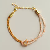 Designer Double Chain & Mixed Natural Stone Bracelets
