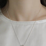 Minimalist Organic Oval Pendant Necklace